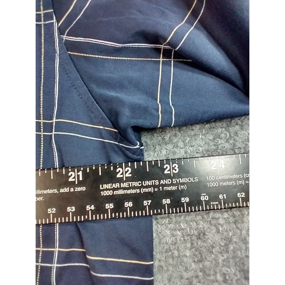 Brooks Brothers Mens Navy Windowpane Double Mercerized Cotton Polo Shirt Medium - Picture 3 of 11